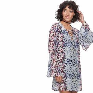 Speechless| Boho Floral and Geometric Dress Size Small